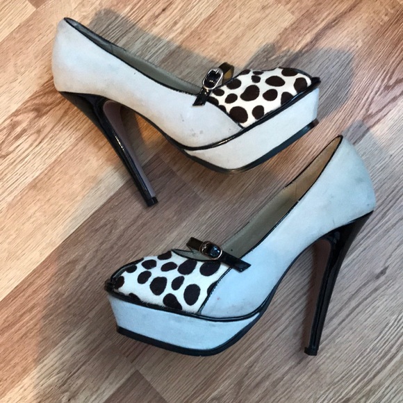 Yves Saint Laurent Shoes - ✂️FINAL✂️ YSL Calf Hair Buckle beige leopard heels